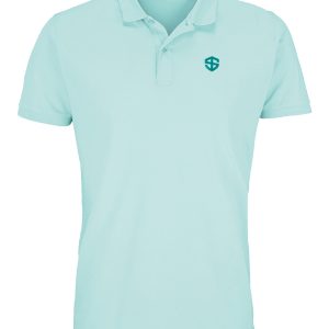 Severni Icon Arctic Blue Embroidered Organic Piqué Polo Shirt